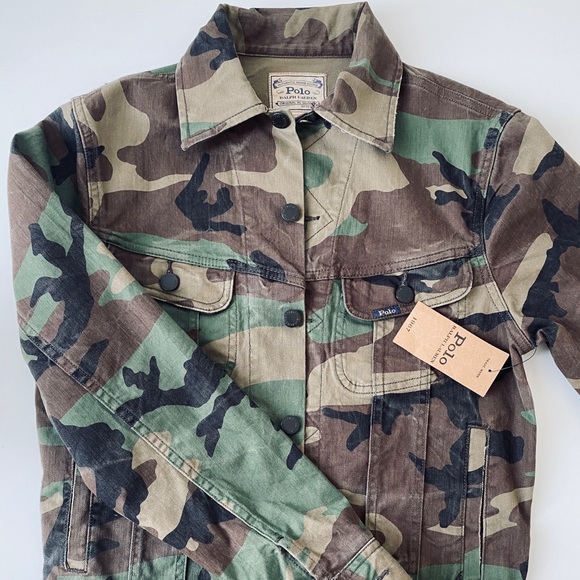 polo camo denim trucker jacket